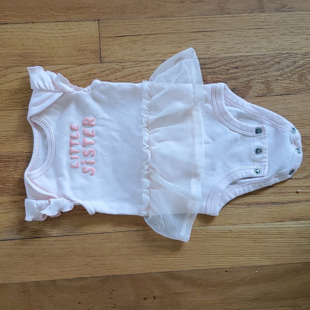 Newborn little sister onsie